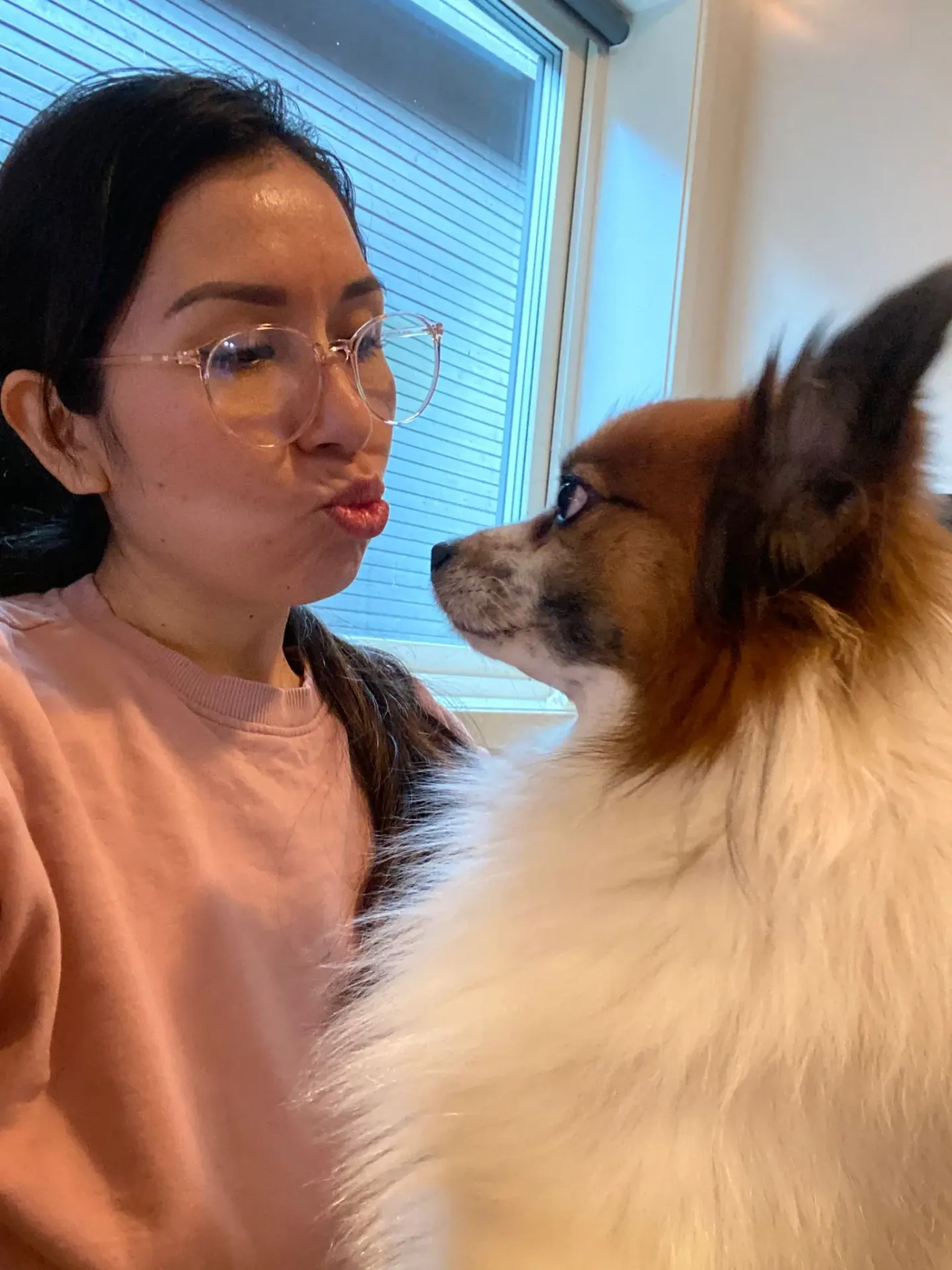 Victoria koser med hund